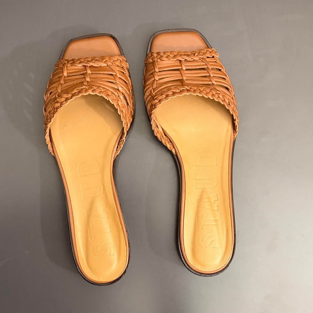 STAUD Women's Brown Woven Sandals
